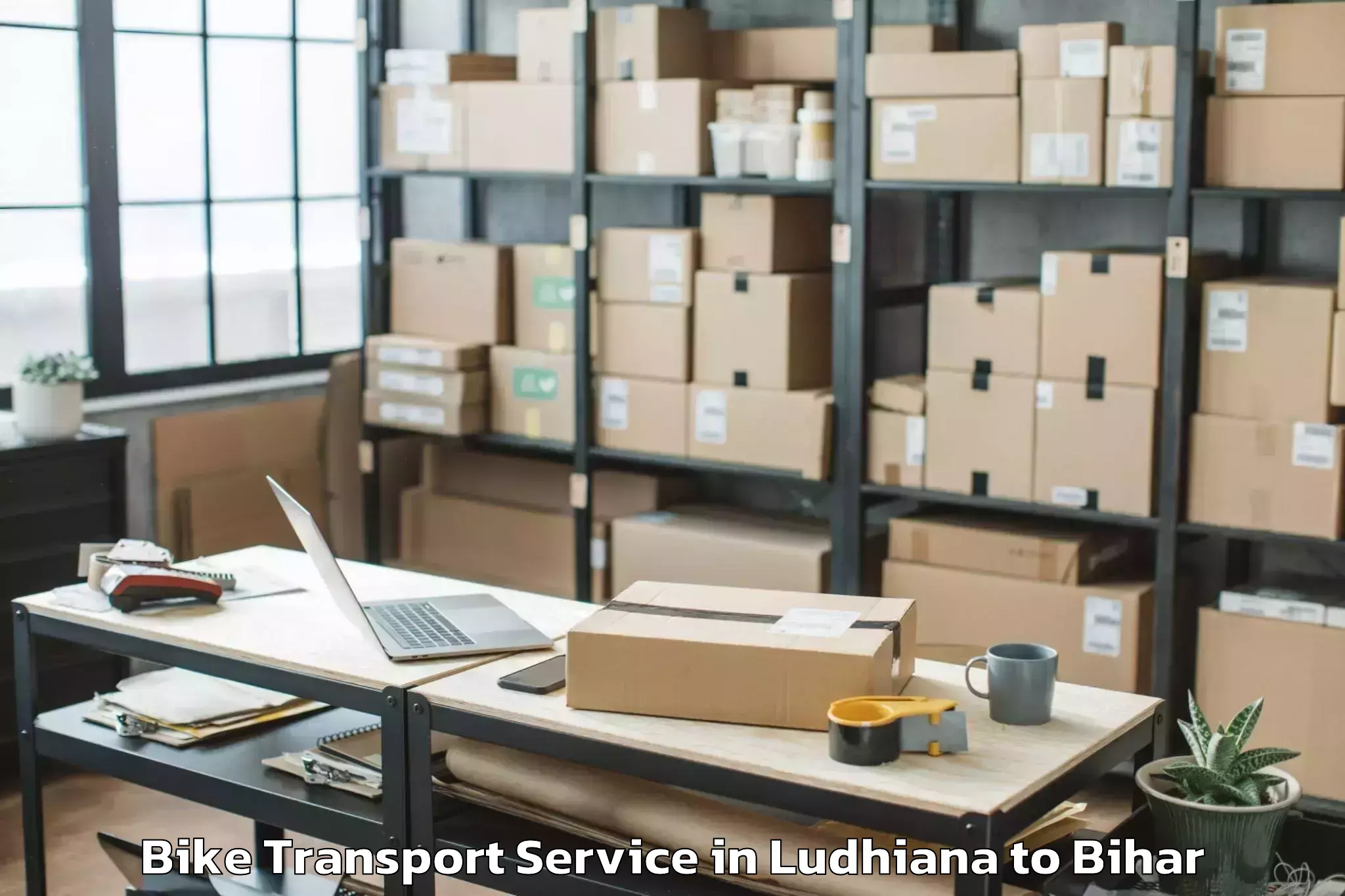 Reliable Ludhiana to Tetaria Bike Transport